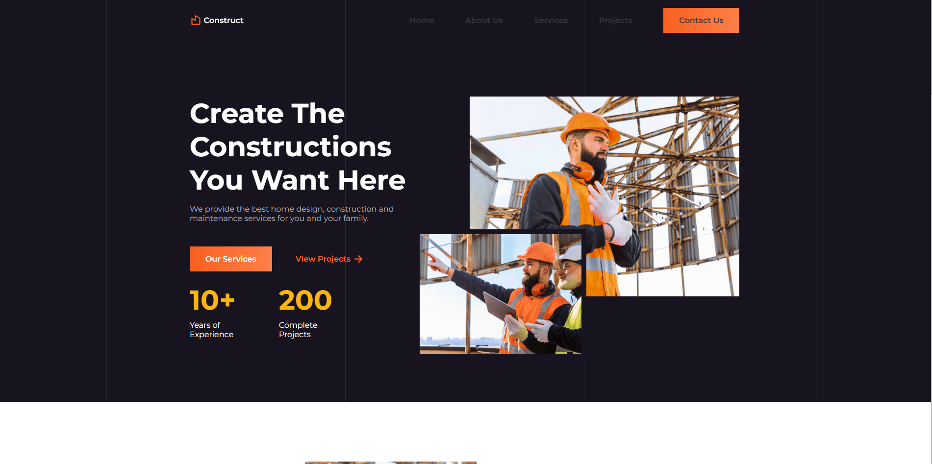 Responsive Construction Website